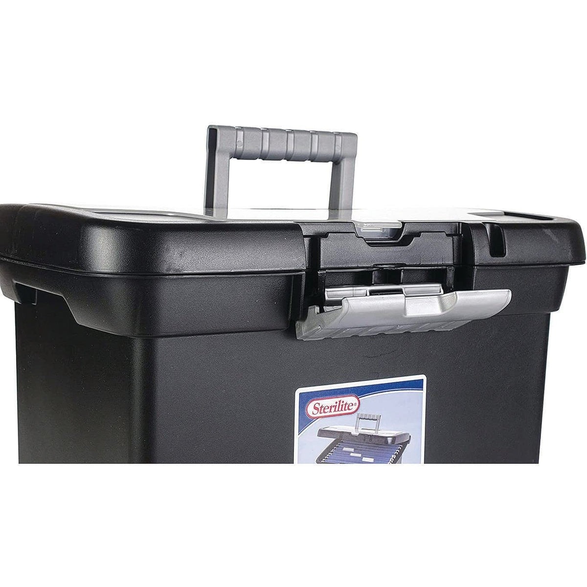 STERILITE Portable File Box, Black (ST1871-9004)
