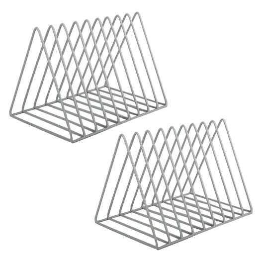 EASEPRES Vinyl Record Holder Storage, 9 Slot Metal Magazine Book Album Display Rack, Stylish