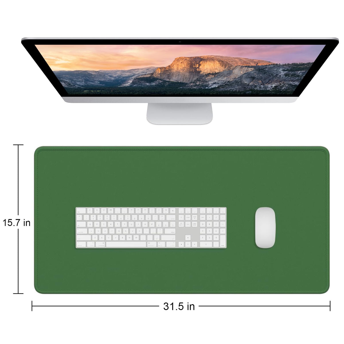 Dapesuom Large Gaming Mouse Pad, Extended Mouse Mat with Stitched Edges, Full Size Keyboard Pad