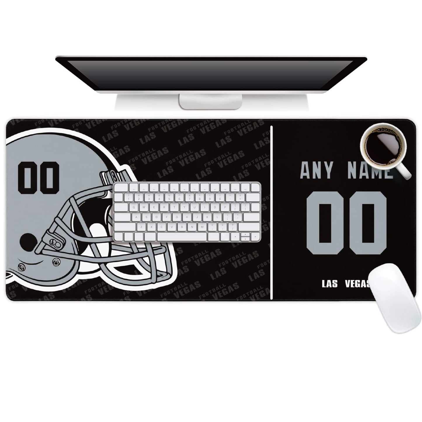 Las Vegas Mouse Pad Custom Any Name and Number Desk Pad for Men Women Youth Gifts