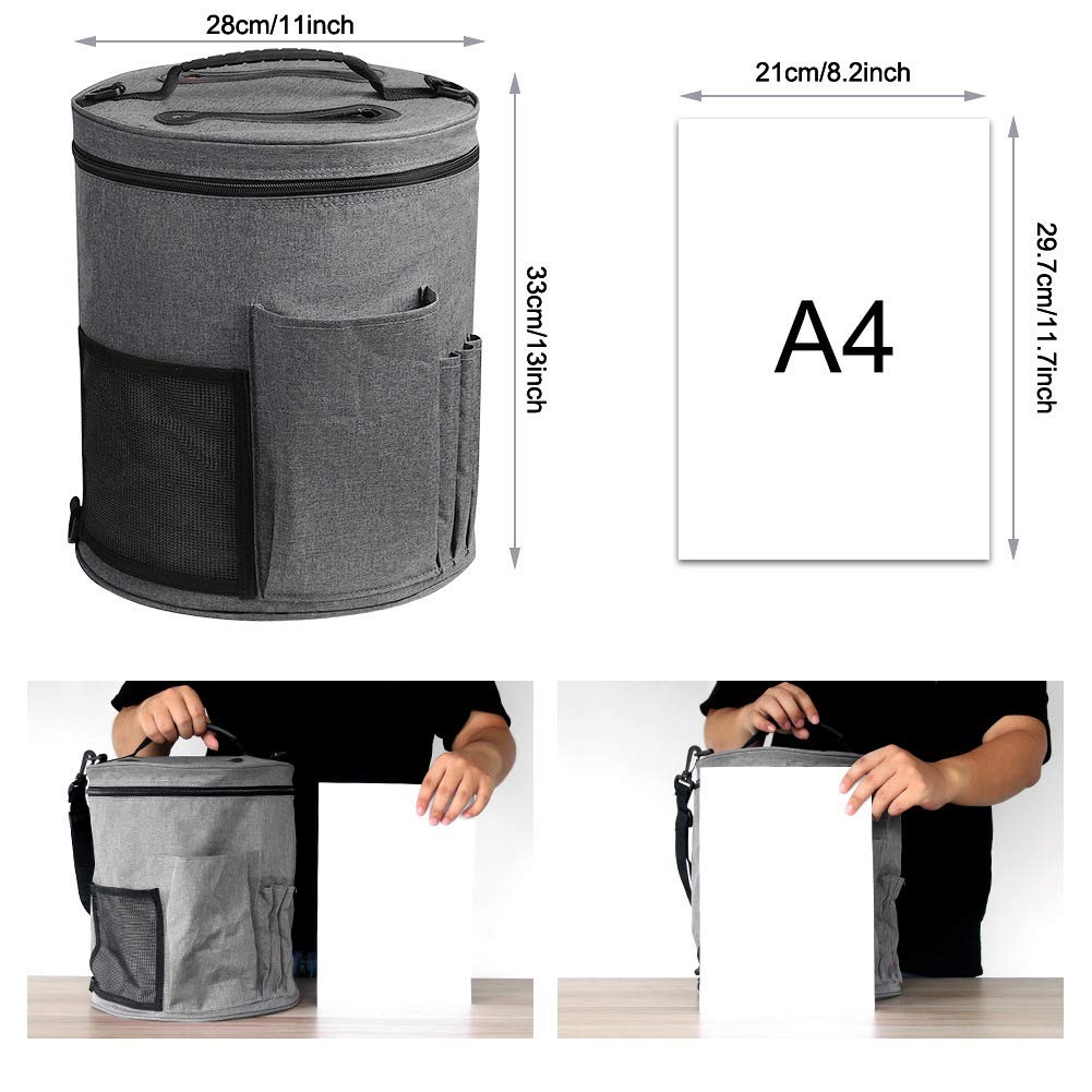 SumDirect Knitting Bag, Yarn Organizer Tote Bag Portable Storage Bag for Yarns, Carrying Projects