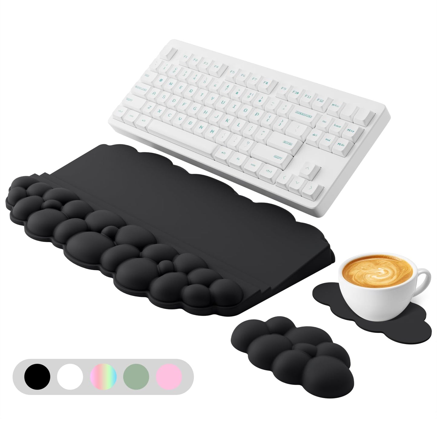 Ergonomic Wrist Rest for Computer Keyboard and Mouse, Cloud Keyboard Stand
