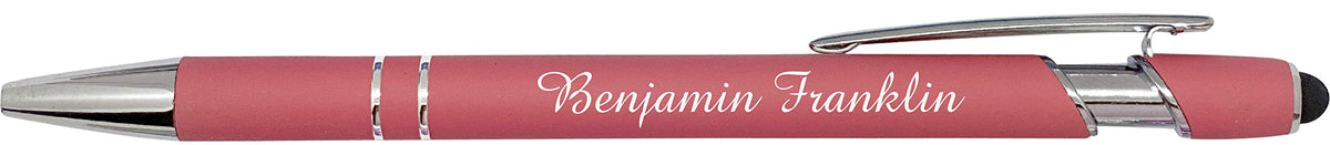 ExpressDesigns™ - Pastel Premium Custom Pens with Stylus | Personalized Soft-Touch Metal Printed