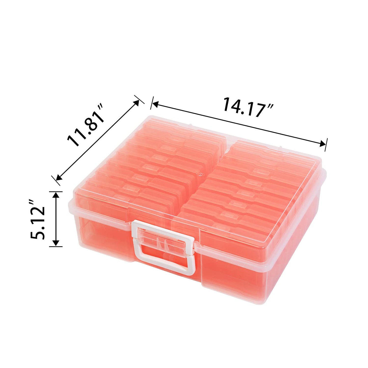 Naivees 4" x 6" Photo Storage Case with Handle, 16 Inner Photo Organizer Keeper, Extra Large