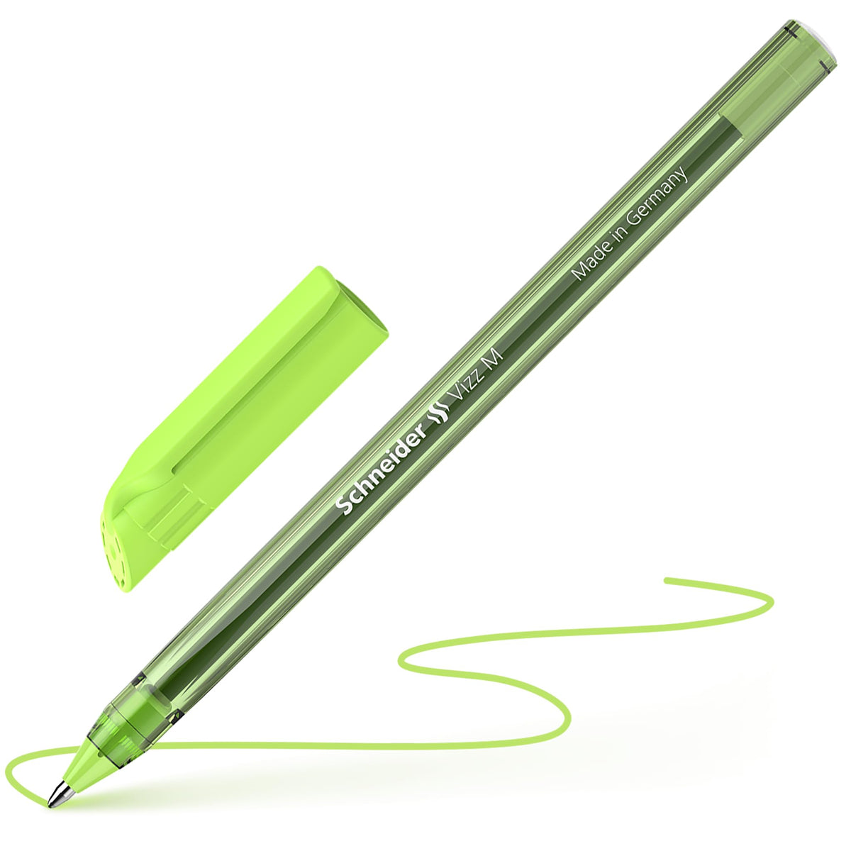 Schneider Vizz 102211 Ballpoint Pen for Easy and Quick Writing - Colour Ink Barrel - Medium Line