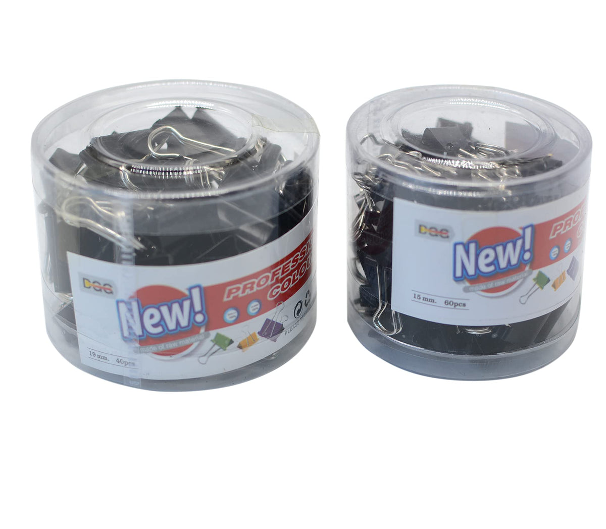 100 Pcs Black Small Binder Clips 2 Size Paper Clamps for Office Work School and Home Supplies (2