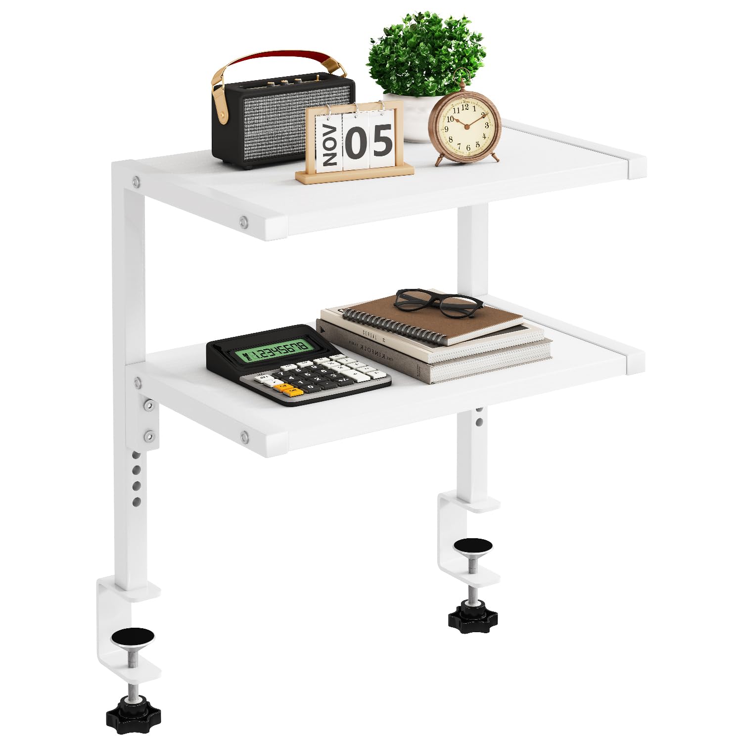 IBUYKE Clamp on Desk Organizer Shelf,Desk Extender Shelves UTMZ007W