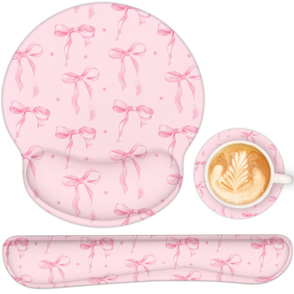 Ergonomic Mouse Pad with Wrist Rest and Keyboard Wrist Rest, Mousepad