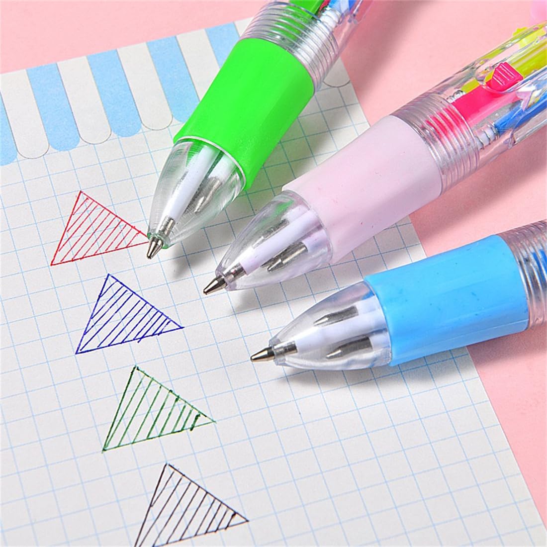 Arthink Mini Multicolor Pens, 4 in1 Kawaii Animal Party Bag Pen, Ballpoint Pens for Birthdays and