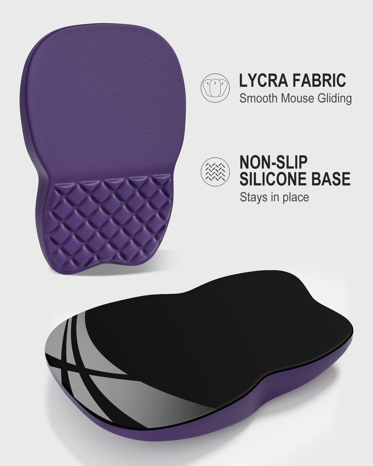 Auhoahsil Ergonomic Mouse Pad with Wrist Rest, Comfortable Slope Computer Mouse Mat with Wrist