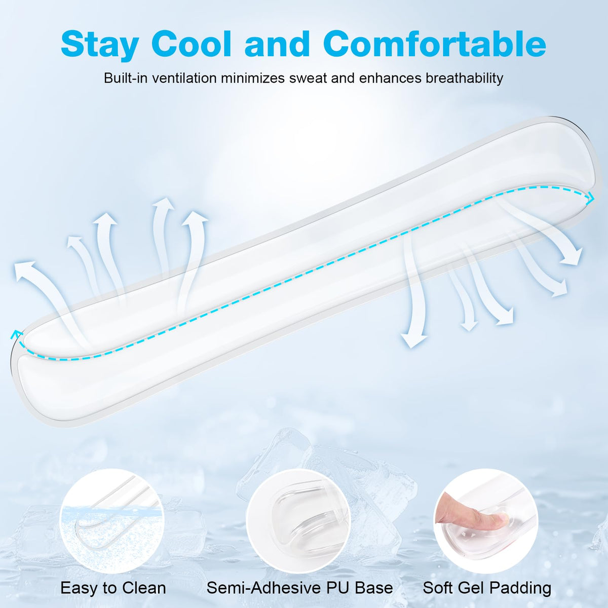 Laokiiy Gel Wrist Rest Mouse Pad Set, Ergonomic Support for Office Gaming