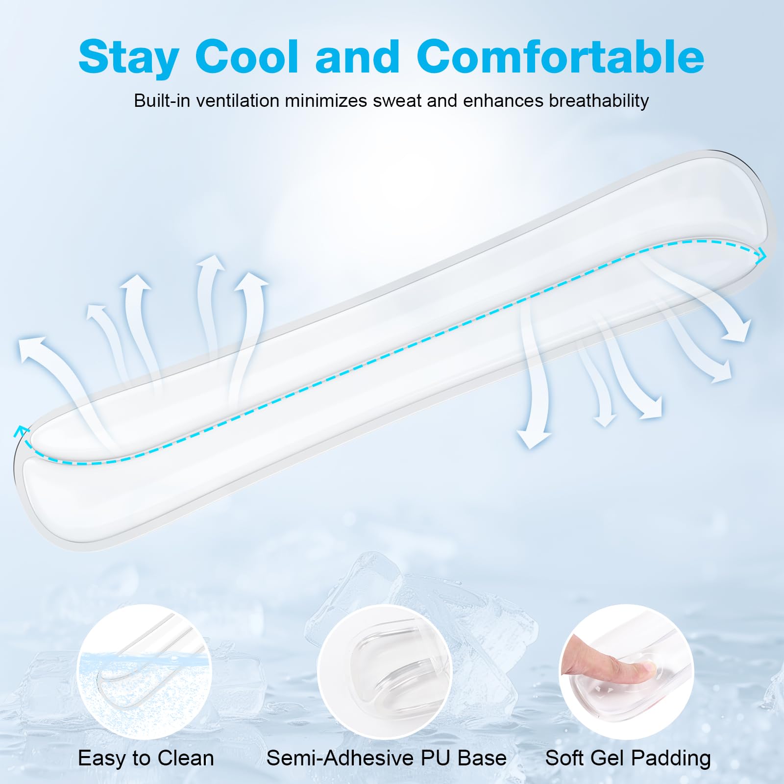 Laokiiy Gel Wrist Rest Mouse Pad Set, Ergonomic Support for Office Gaming
