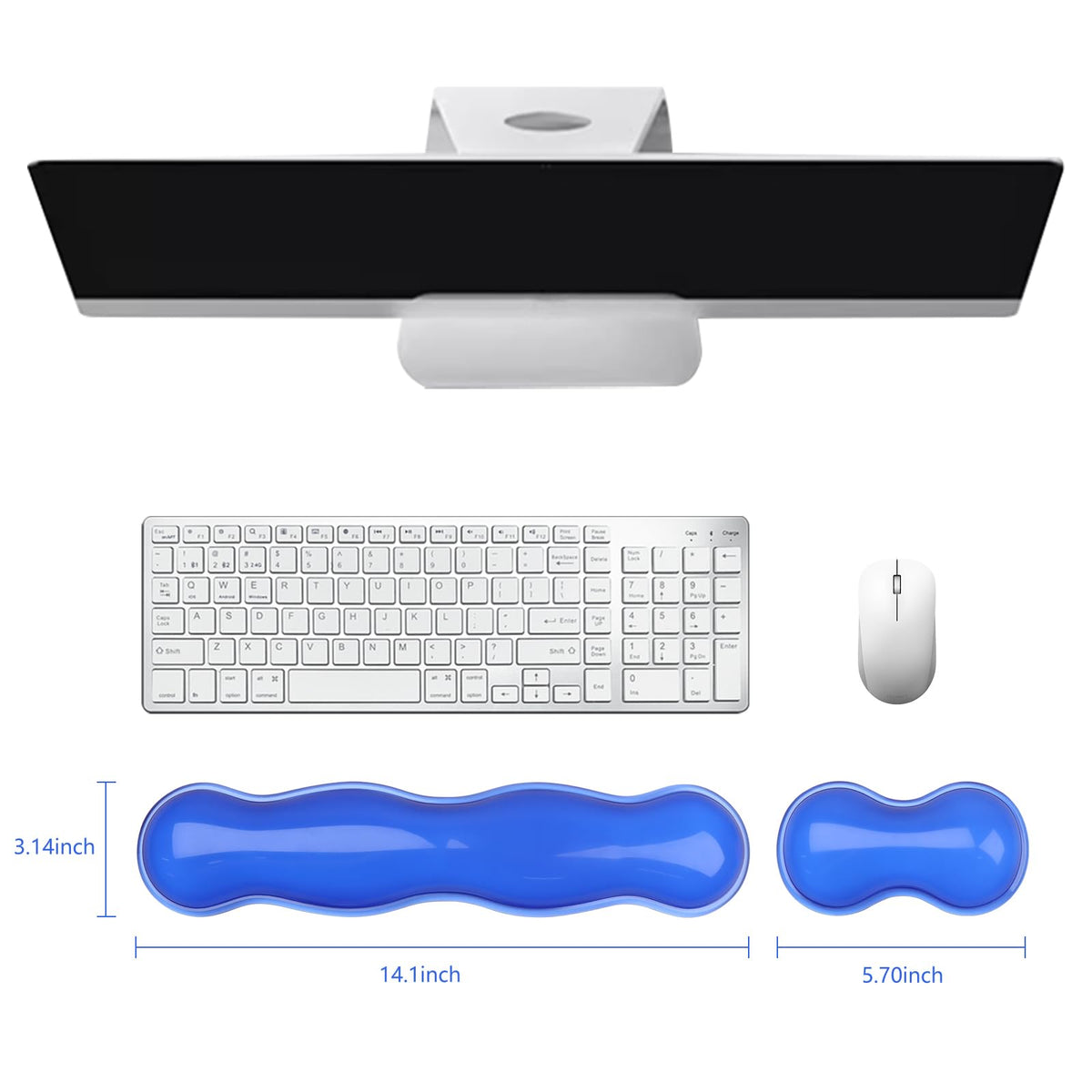 Gel Keyboard and Mouse Wrist Rest, Cute Wrist Support and Arm Support Keyboard Rest for Keyboard