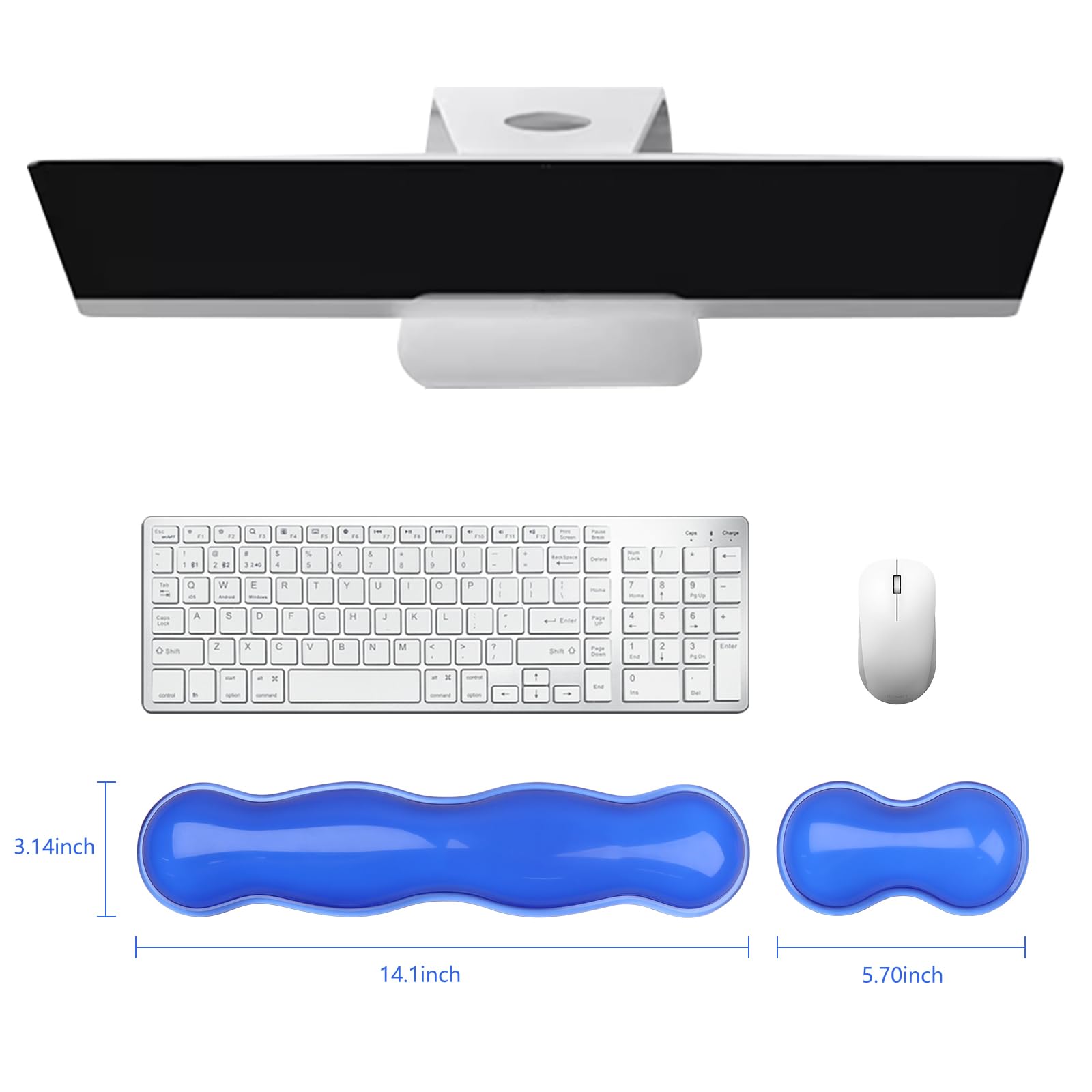 Gel Keyboard and Mouse Wrist Rest, Cute Wrist Support and Arm Support Keyboard Rest for Keyboard