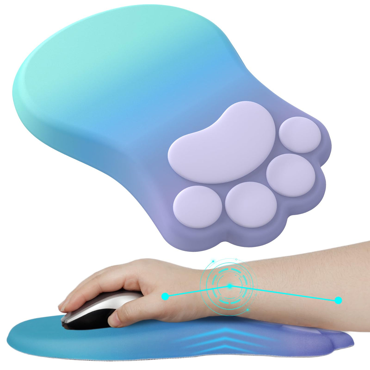 L-SPOUTTO Ergonomic Mouse Pad with Wrist Rest,Cute Mouse Pad Wrist Support