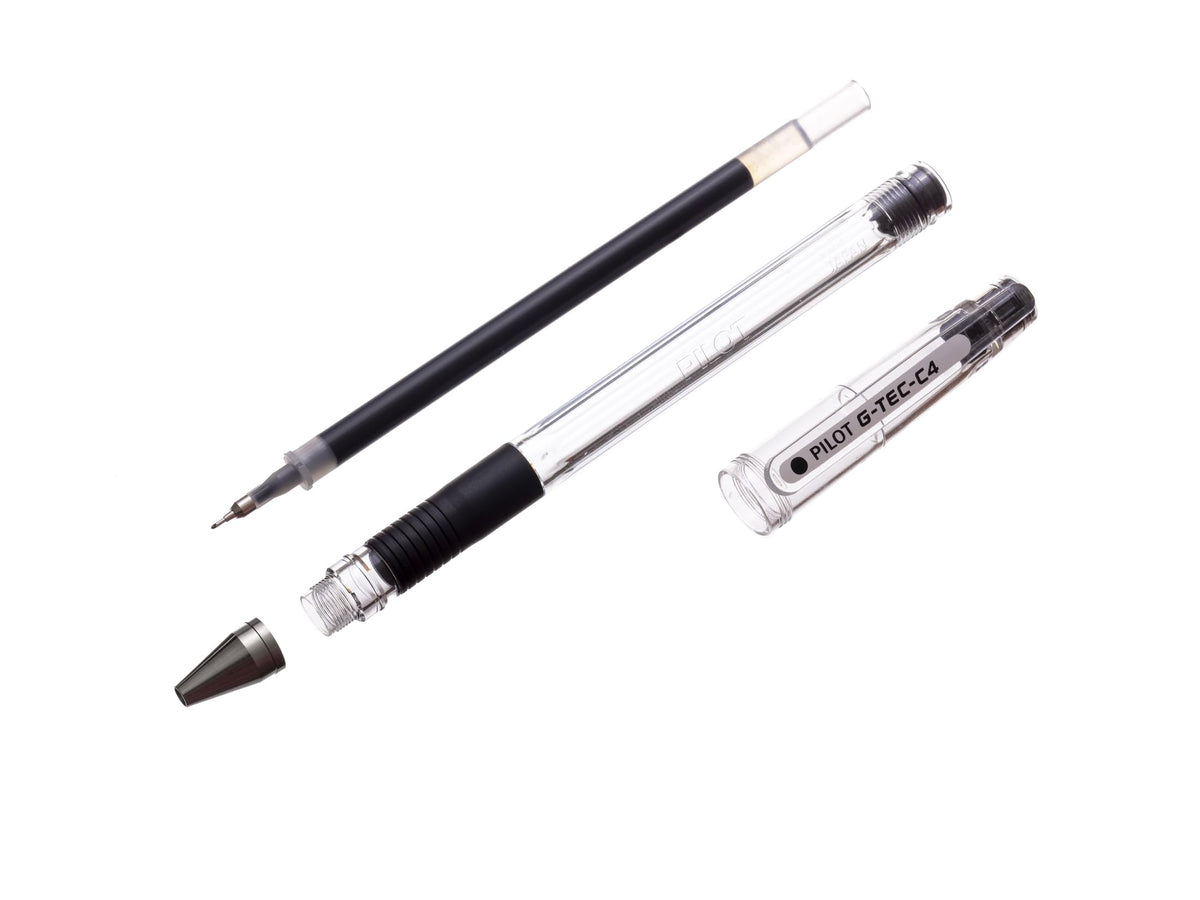 Pilot Gtec C4 Gel Rollerball Tip - Black (Pack of 4)