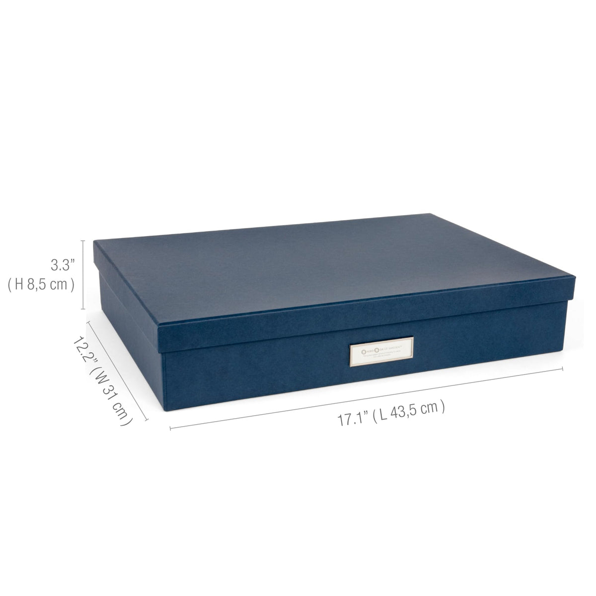 Bigso Sverker Canvas Fiberboard Legal and Art Storage Box | Scrapbook Storage Box for Loose Papers