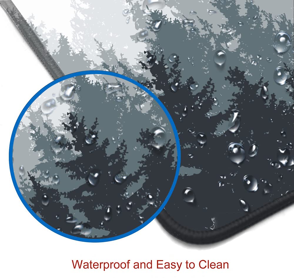 SANWUMIAN Gaming Mouse Pad Large, Keyboard Mouse Mat Desk Pad, Non-Slip Rubber Base with Stitched