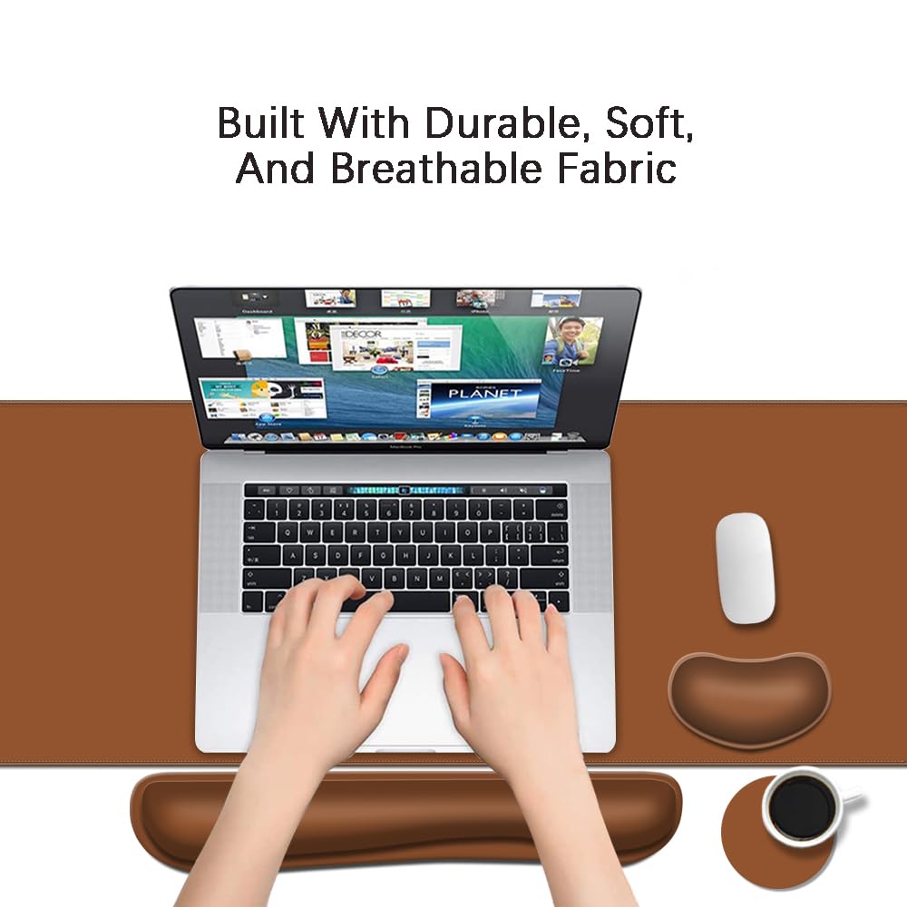 Desk Mat, Large Gaming Mouse Pad with Wrist Rest, 4 in1 XXL Mouse pad+Keyboard Wrist Rest+Mouse Pad