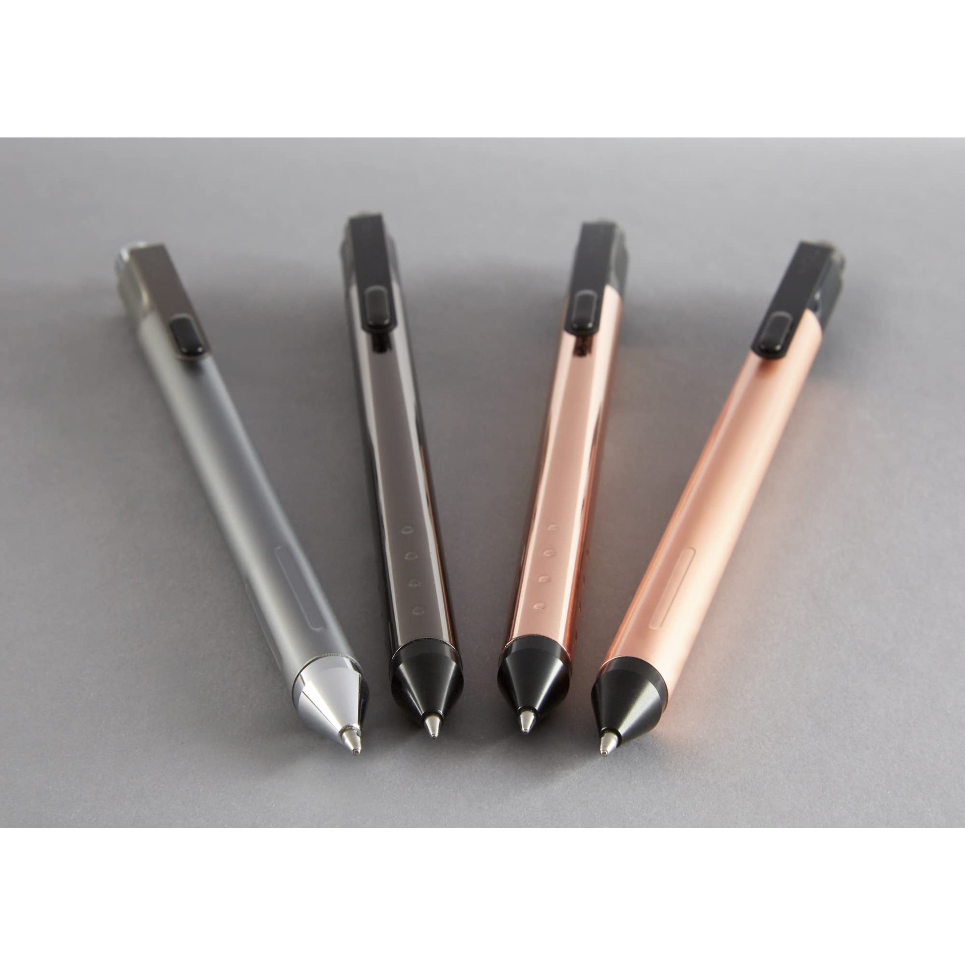 TUL® Fine Writing Solid Metal Barrel Retractable Ballpoint Pen With 2 Refills, Medium Point, 1.0