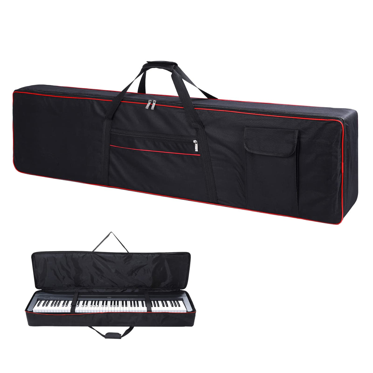 Monkeysell 88 Key Keyboard Case, 6MM Padded Piano Gig Bag Medium
