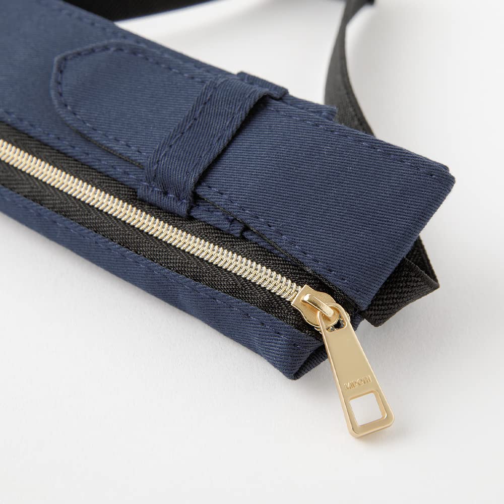 DESIGNPHIL Midori 41823006 Pen Case, Book Band Pen Case, Navy Blue, For B6 - A5