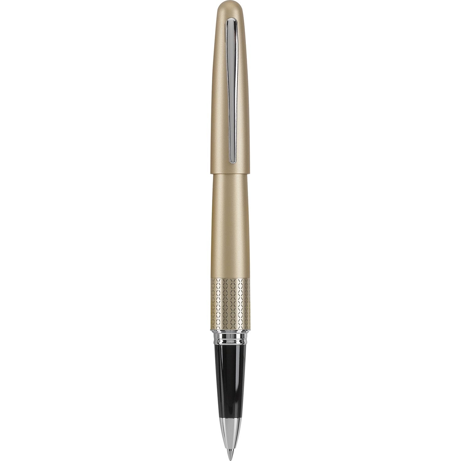 PILOT Metropolitan Collection Gel Roller Pen, Gold Barrel, Zig-Zag Design, Fine Point, Black Ink