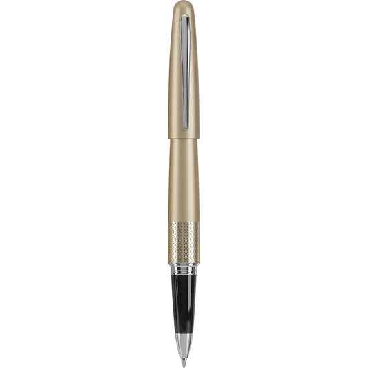 PILOT Metropolitan Collection Gel Roller Pen, Gold Barrel, Zig-Zag Design, Fine Point, Black Ink