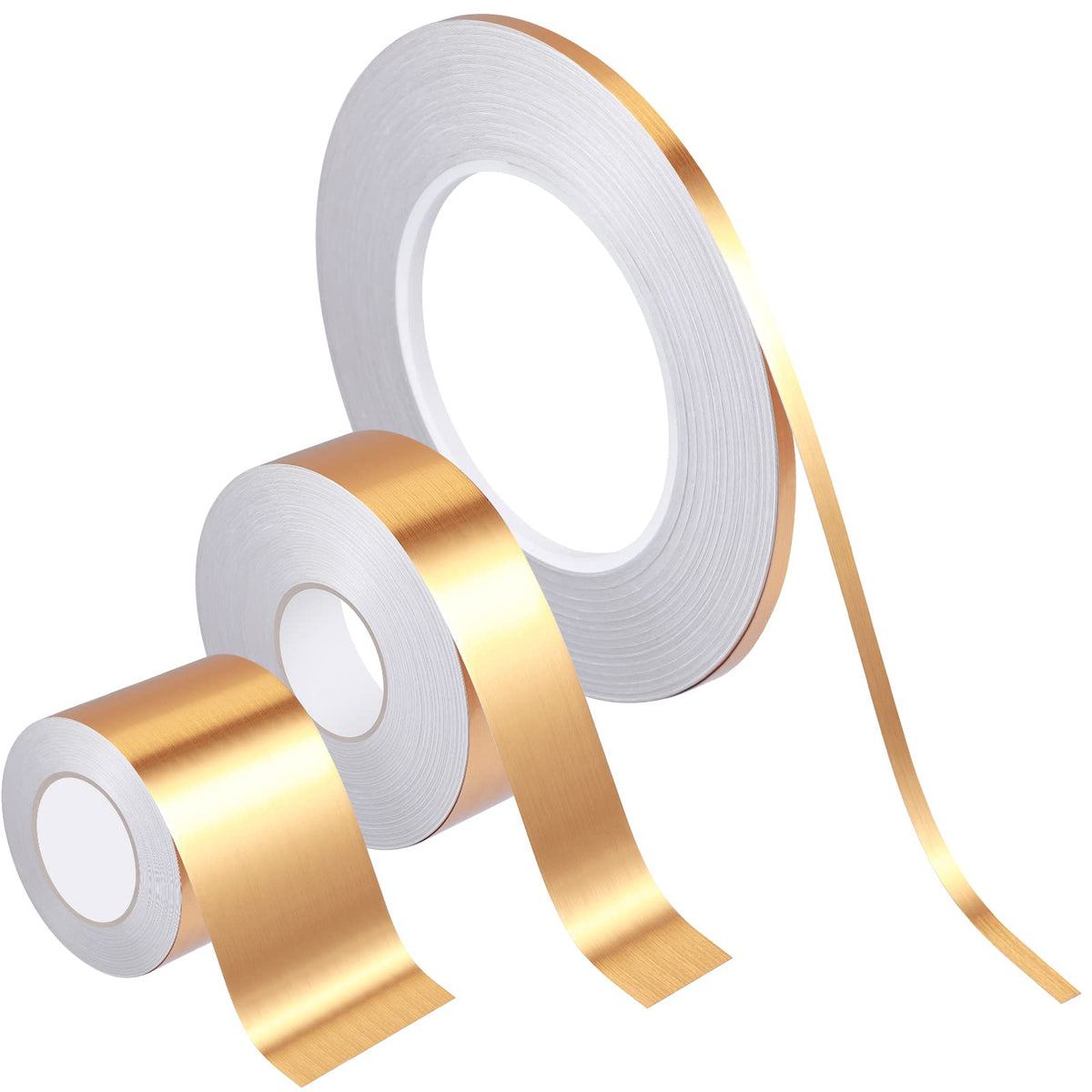 Zonon Gold Washi Tape for Wall Decor Metallic Trim Self Adhesive 5/20/35mm