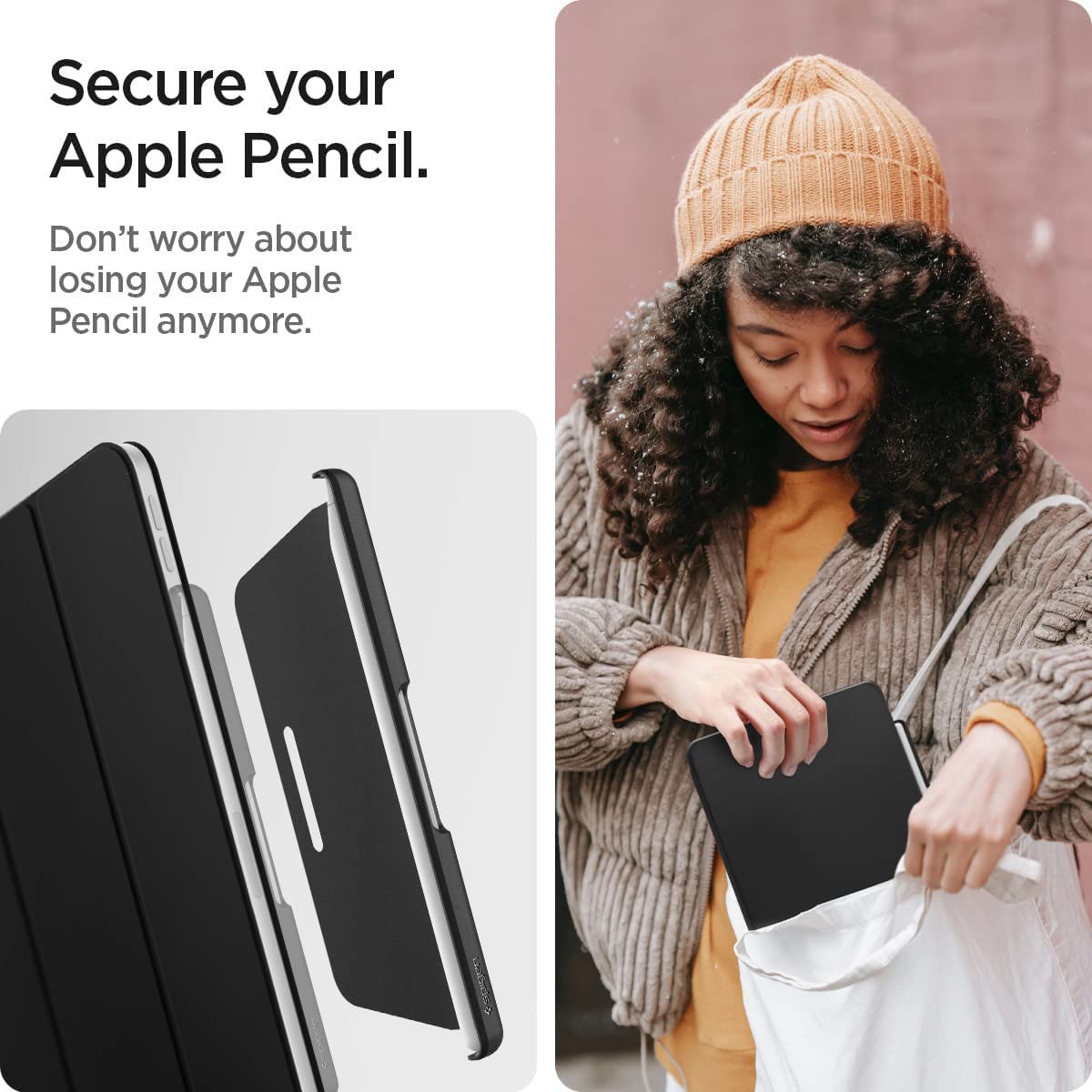 Spigen Pencil Holder for Apple Pencil Pro, 2nd Gen, Lenovo Yoga Pen, Galaxy S Pen, Compatible with