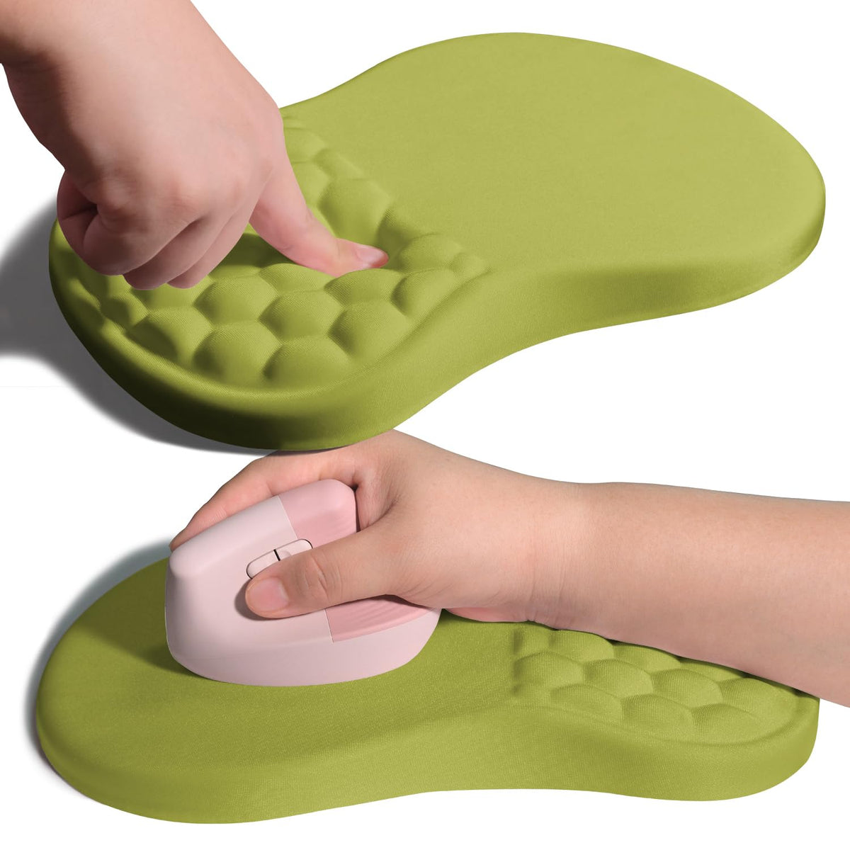Armanza Ergonomic Joint Wrist Support Mouse Pad with Memory Foam Cushion Massage Bump, Carpal