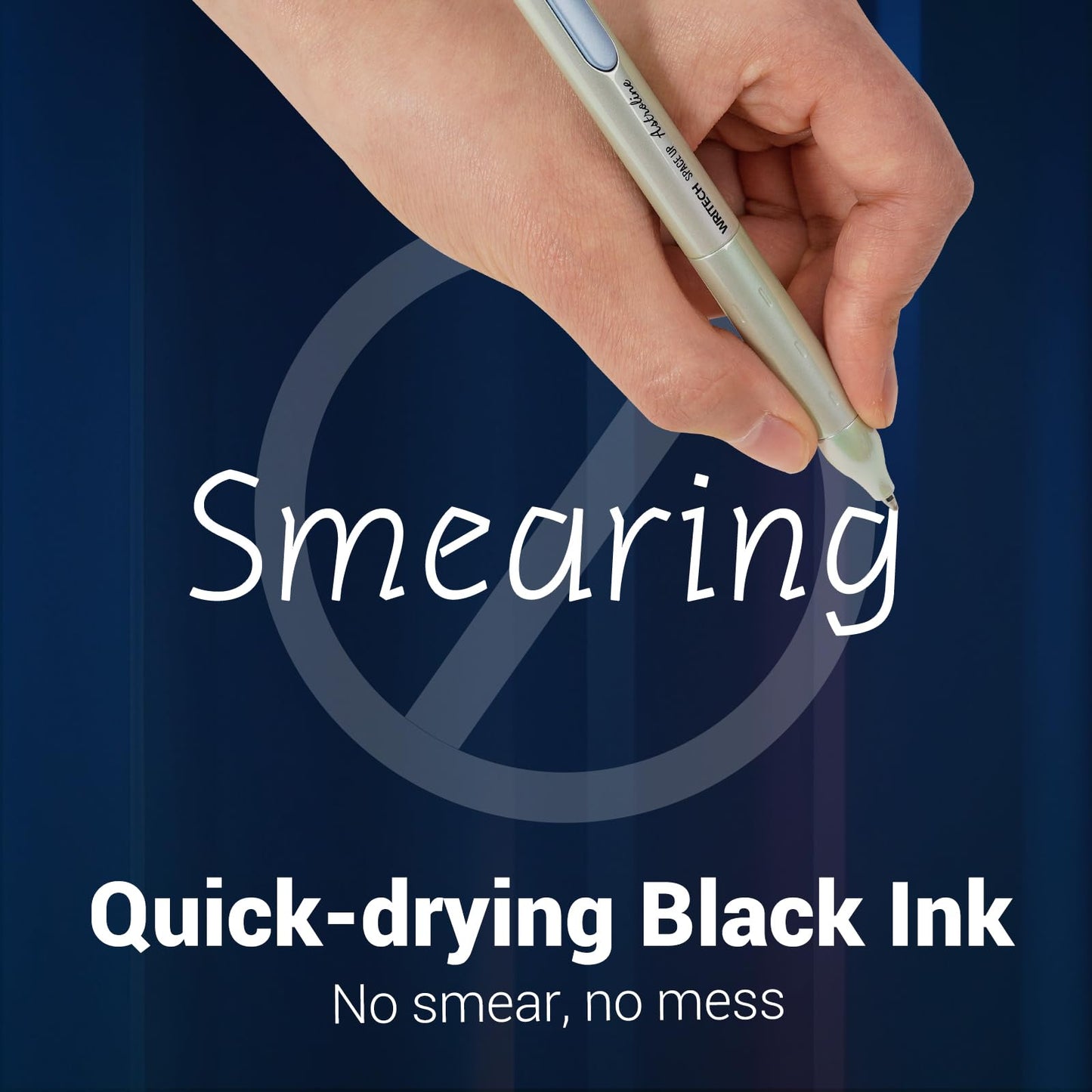 WRITECH Gel Pens Black Ink: Sleek Metal Barrel Pen Fine Point 0.7mm Retractable 3ct No Smear Quick