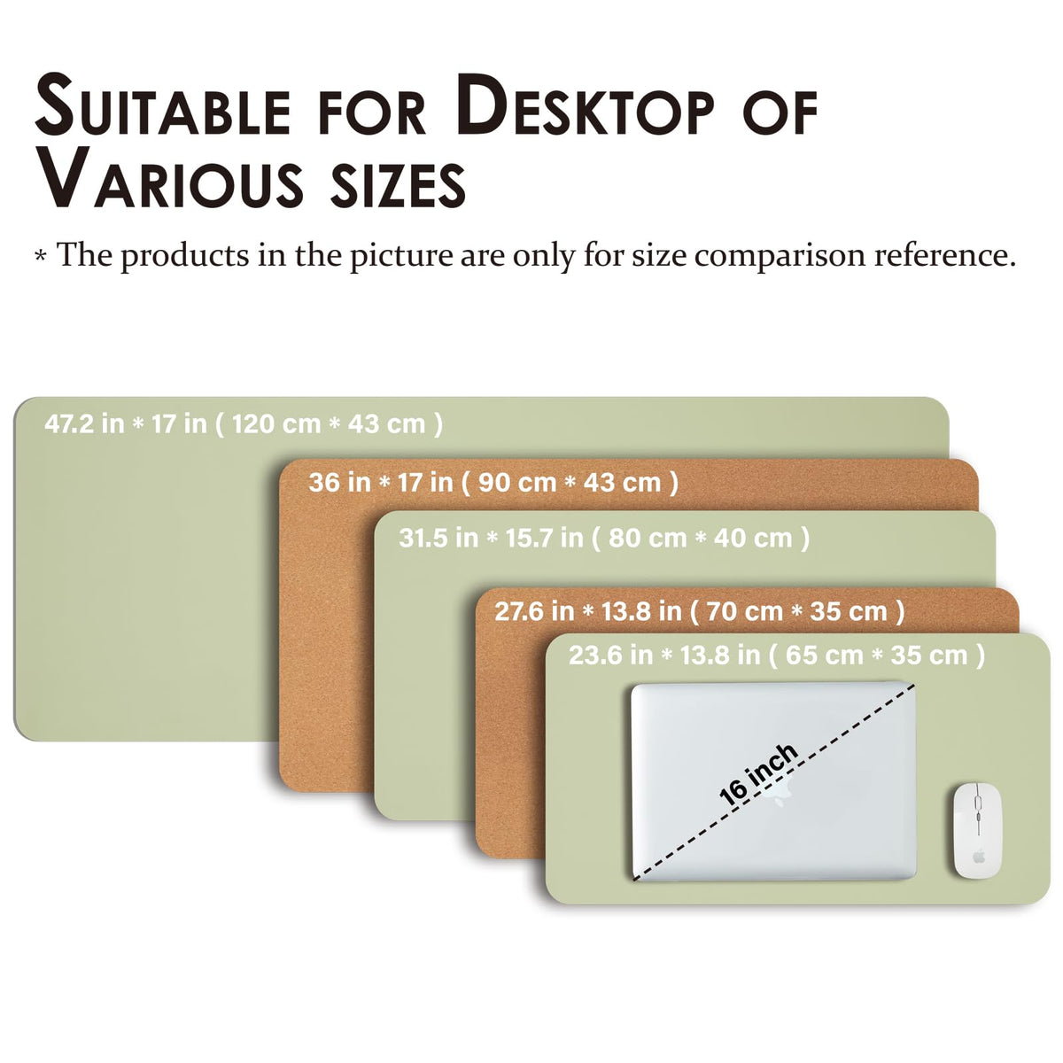 Cork Desk Mat - Dual-Sided Desk Pad for Office and Home - Desk Organization and Accessories - Ideal
