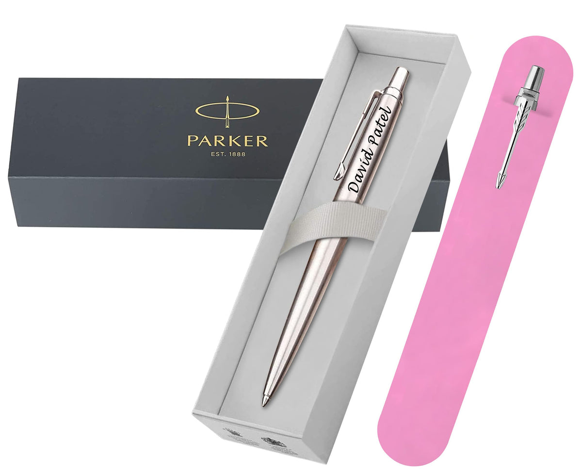 PARKER 1953344 Parker Ballpoint Pen, Jotter, Stainless Steel CT, Medium Point, Oil-based, Gift
