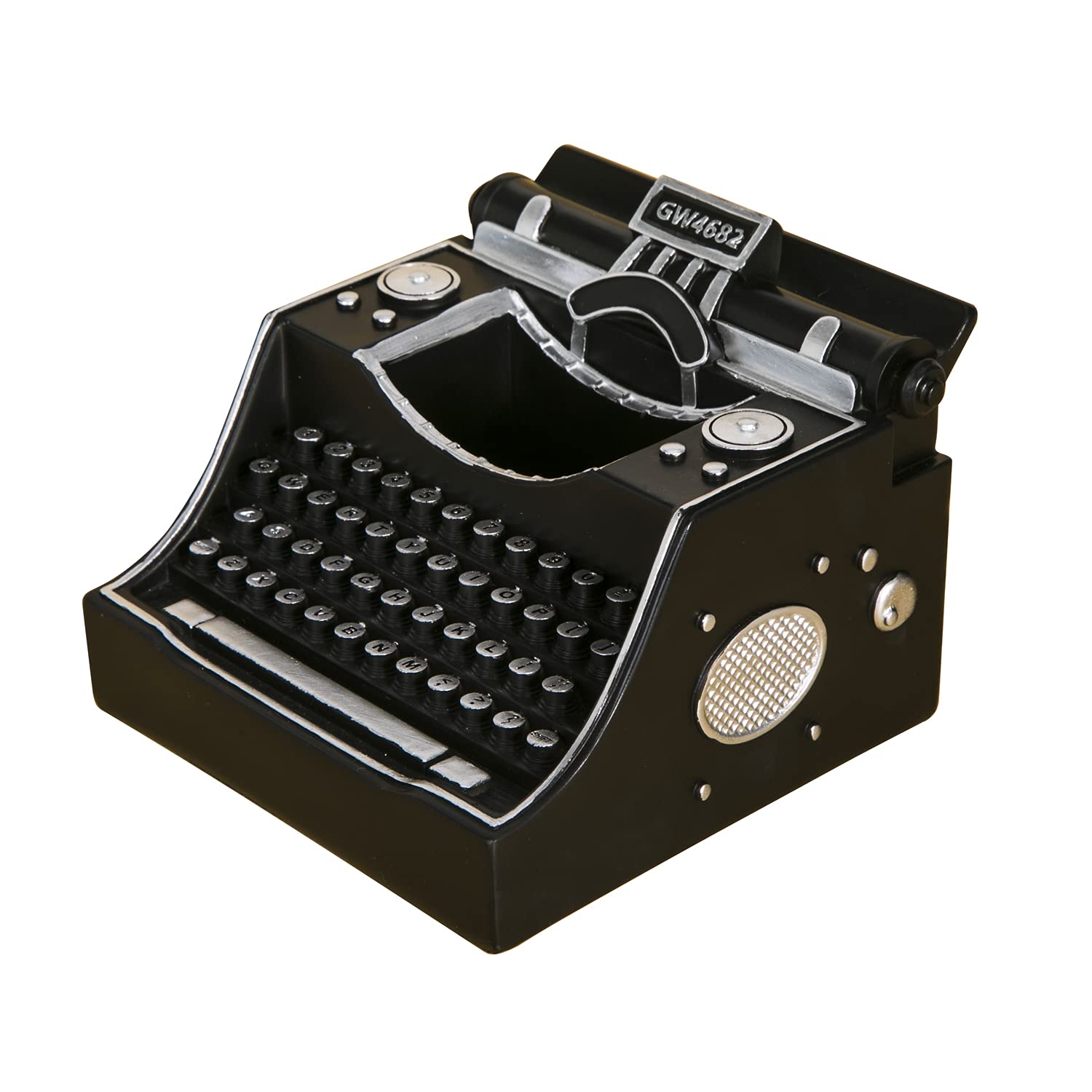 Amoysanli Retro Typewriter Pen Holder Desk Organizers for Writer's Black