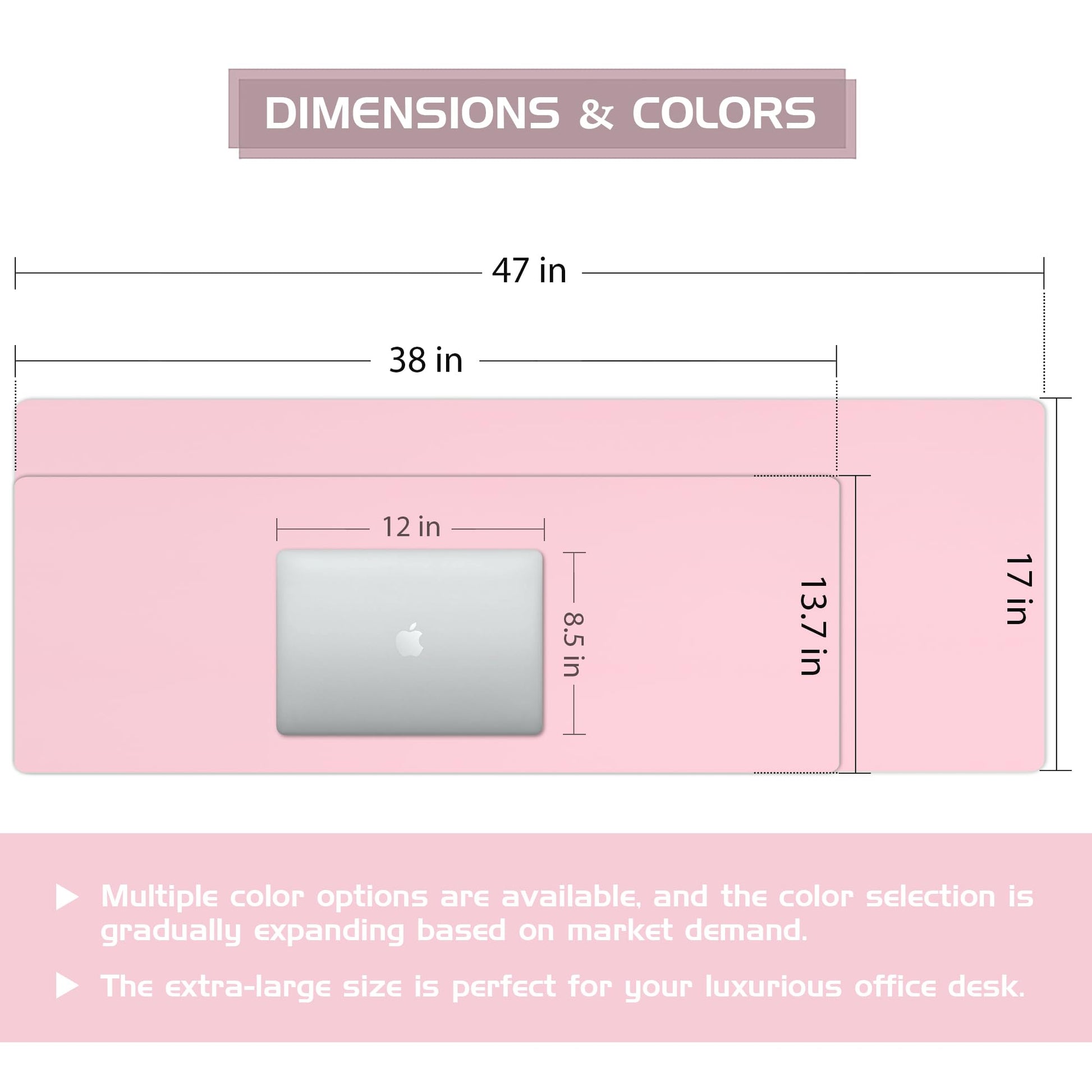 Aothia Leather Desk Pad Protector, Office Desk Mat, Large Mouse Pad, Laptop Desk Pad, Non-Slip PU
