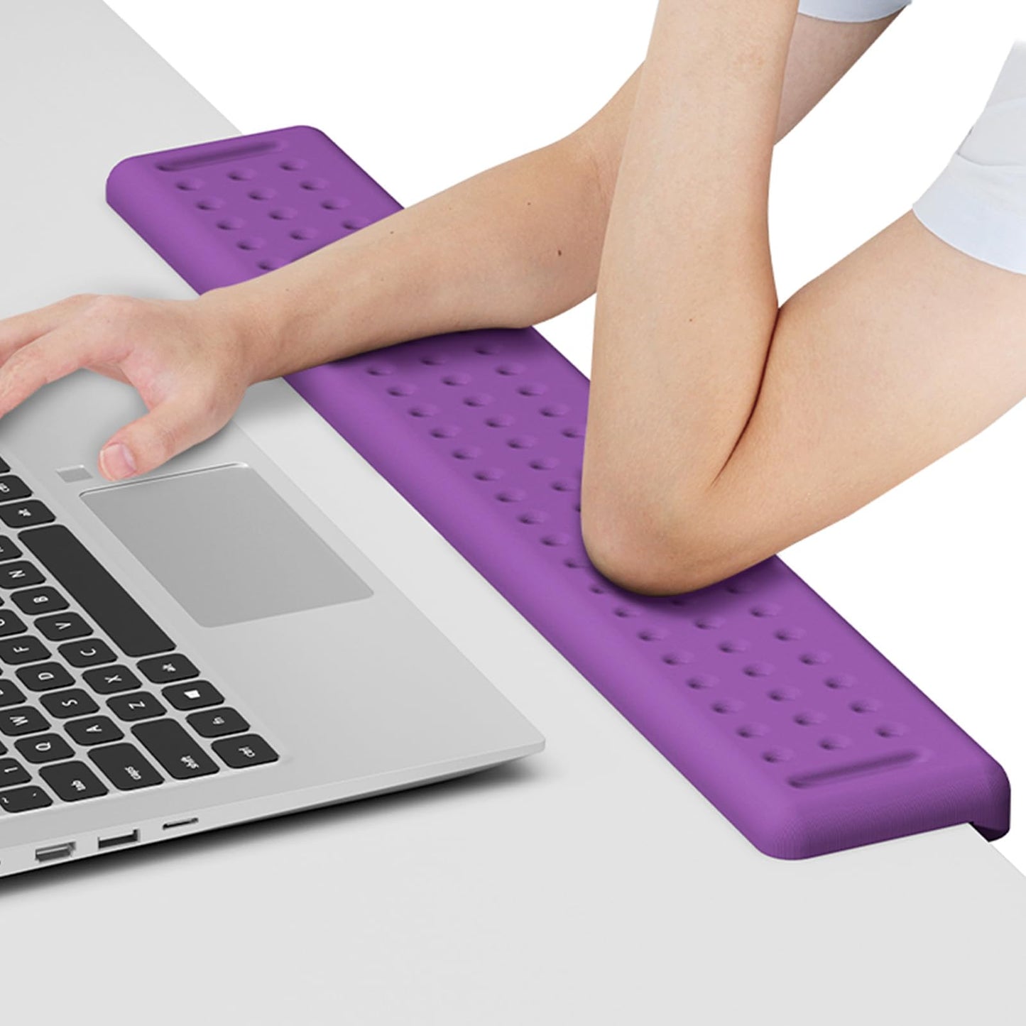 Leolee L-Shaped Desk Long Wrist Rest Elbow 60CM, Purple Arm Rest for Desk