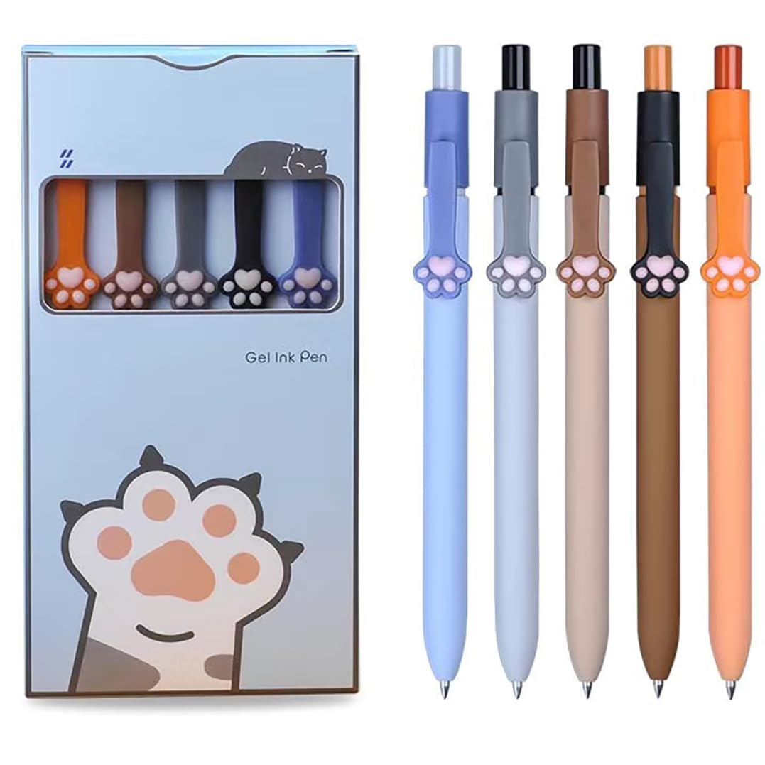 Gel Pens, 0.5mm Quick Dry Black Pens Fine Point Smooth Writing Pen, Cute Pens Ballpoint for Office