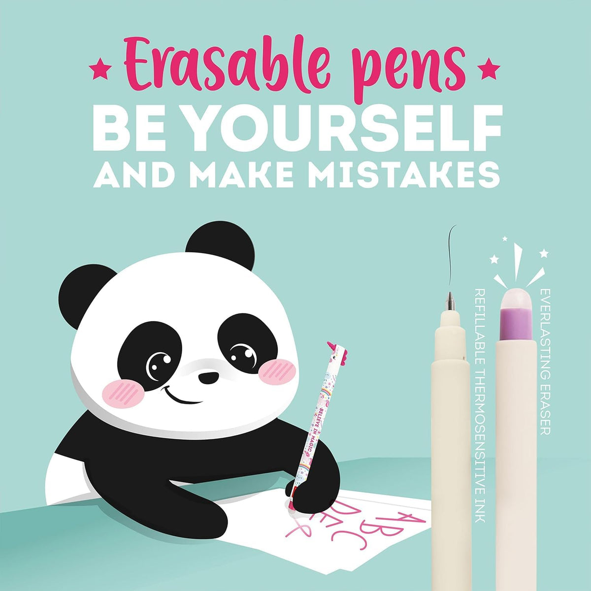 Effaceable Gel Pen - Lavender Blue Hippo, Hip Hippo Hooray! - Blue, 0.7mm by Legami