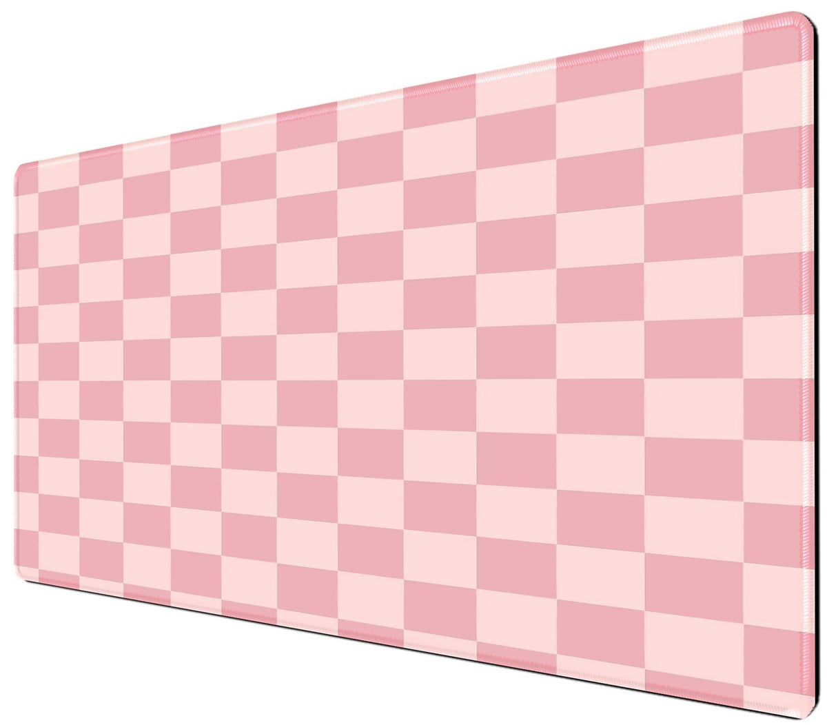 Large Pink Mouse Pads for Desk, XXL Checkered Pattern Mouse Pad, Square Premium Texture Computer