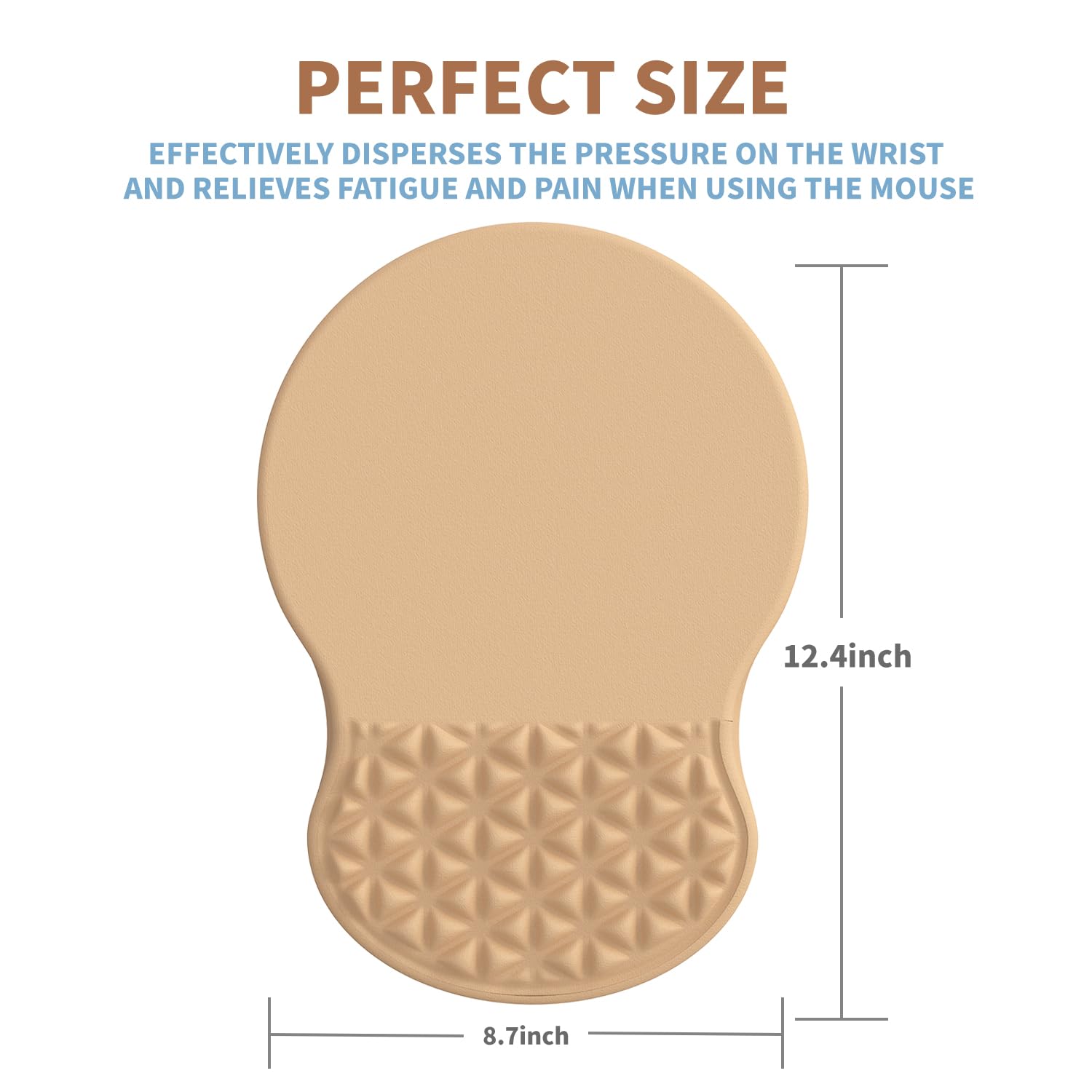 PYEDCA Ergonomic Mouse Pad Wrist Support with Massage Design, Pain Relief Mousepad with Wrist Rest