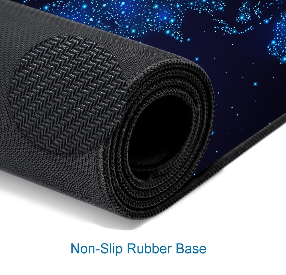SANWUMIAN Large Gaming Mouse Pad with Stitched Edges, Desk Pad Extended Keyboard Mat, Non-Slip
