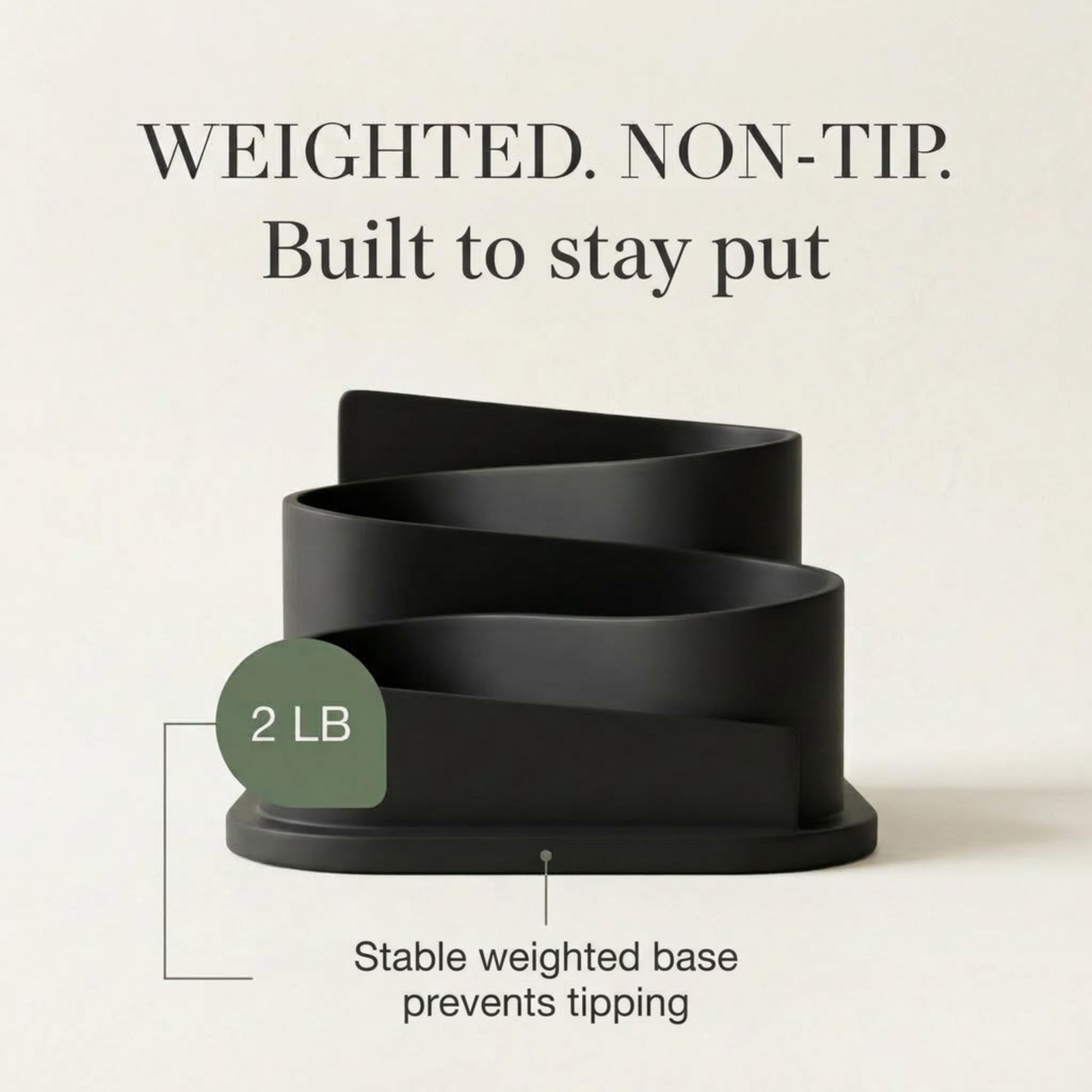 OAKOA Black Modern Desk Organizer - Minimalist Desk Accessories Pen Holder