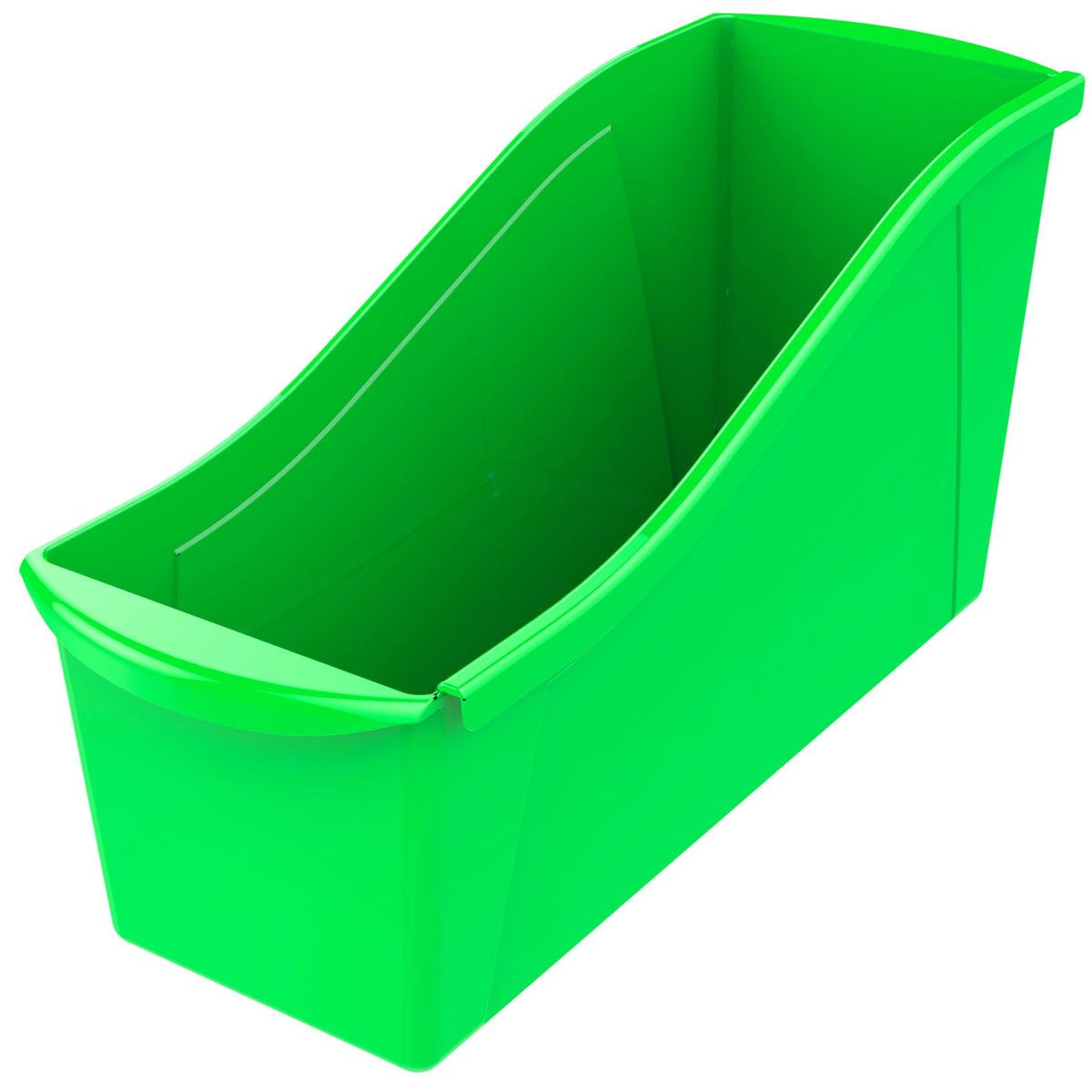 Storex Large Book Bin, 14.3 x 5.3 x 7 Inches, Green, Case of 6 (71118U06C)