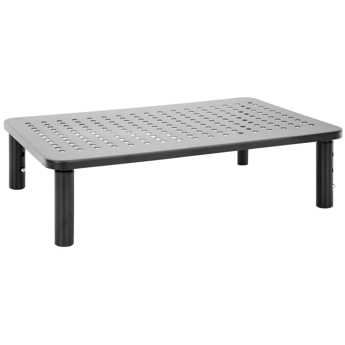 Mount-It! Height Adjustable Single Monitor Riser | Metal Mesh Computer Screen Platform | Desktop