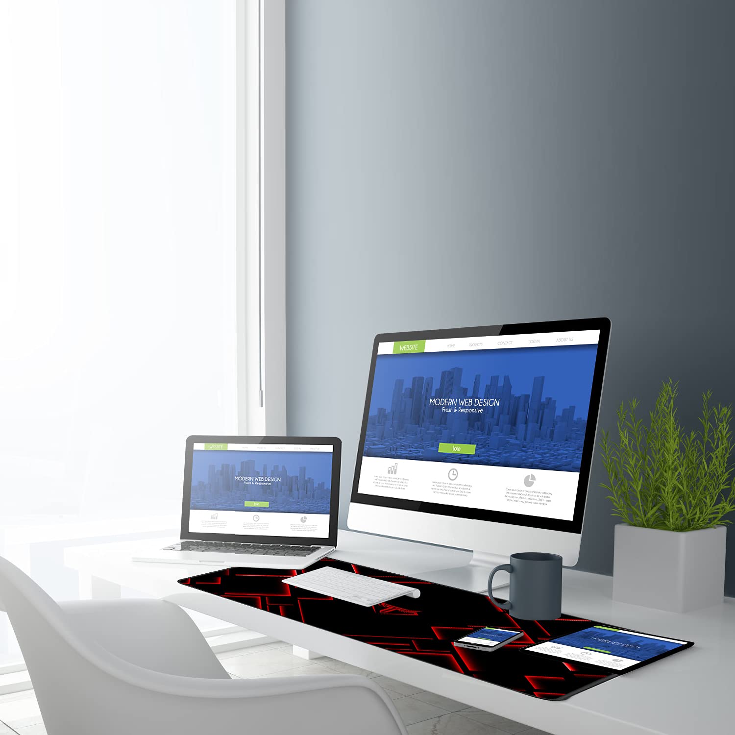 TEDNETGO Large Mouse Pad, Gaming Long Mouse Pad, Waterproof Extra Large Big Mousepad with Stitched