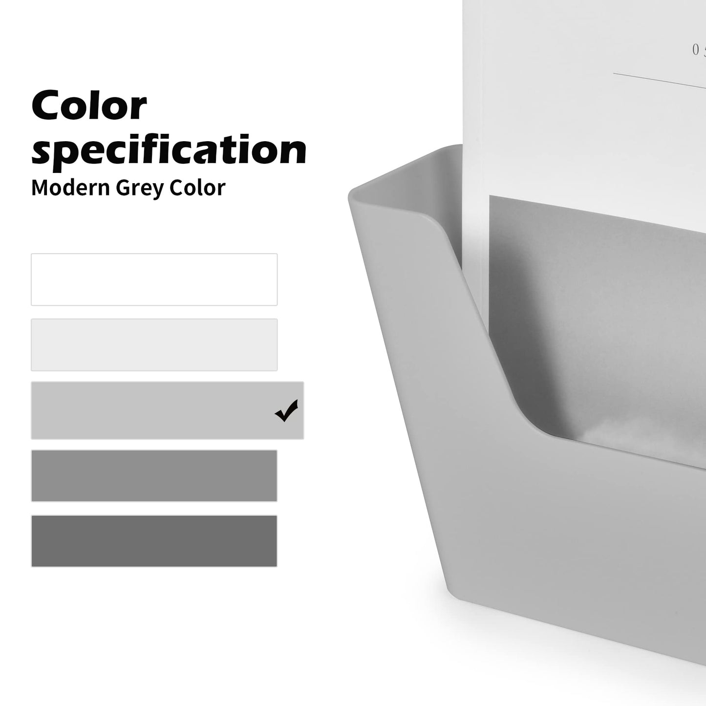 YOHOM Adhesive File Holder Plastic Document Folder Door No Drilling Mount Mail Magazine Organizer