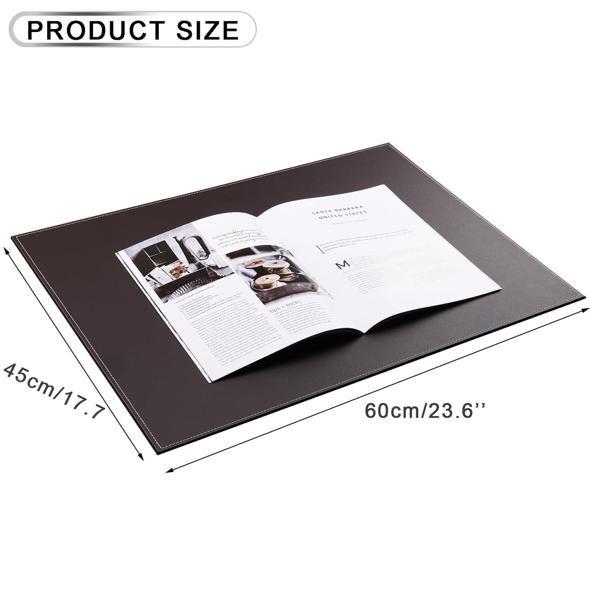 KINGFOM Desk Pad & Mat 24" x 18" Protector Large Mouse Pad PU Leather for Desktops and Laptops