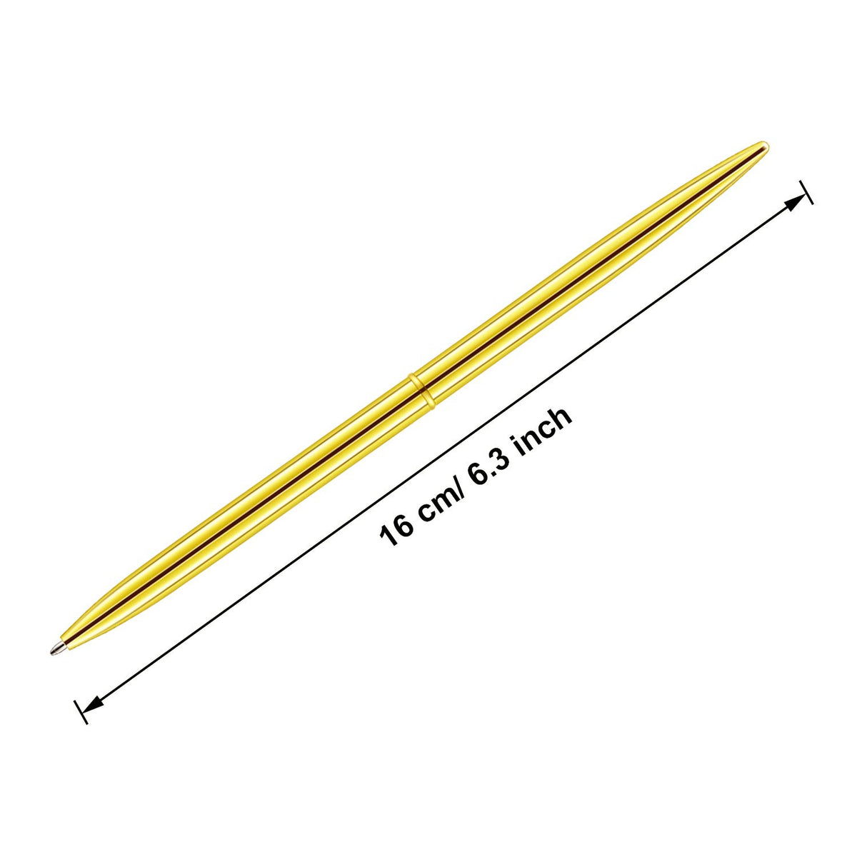 Outus 30 Pcs Gold Ballpoint Pens Slim Metallic Retractable Pens Set