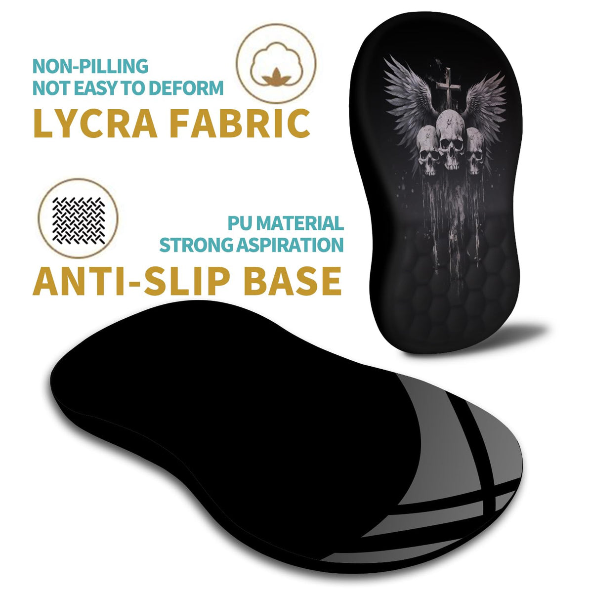 Hokafenle Ergonomic Mouse Pad Wrist Support with Massage Design, Wrist Rest Pain Relief Mousepad